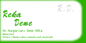 reka deme business card